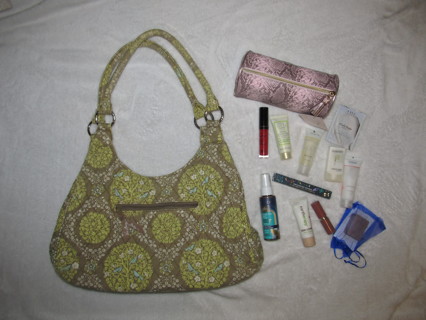 Tiered Auction Vera Bradley Stuffed Purse with New Ulta Cosmetic Bag with Makeup and other Goodies!