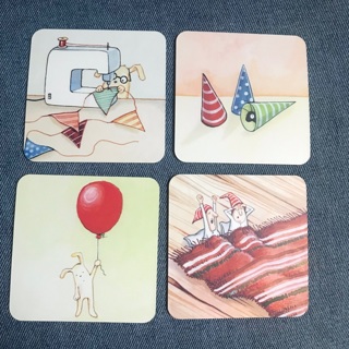 4 NEW Coasters Heavy Cardstock, Free Mail