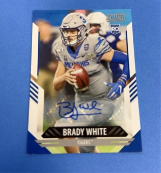 2021 Panini Autographed Brady White Football card