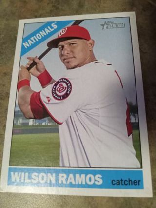 2015 TOPPS HERITAGE WILSON RAMOS WASHINGTON NATIONALS BASEBALL CARD# 385