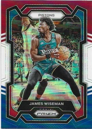 2023-24 PRIZM JAMES WISEMAN RED WHITE & BLUE PRIZM REFRACTOR CARD