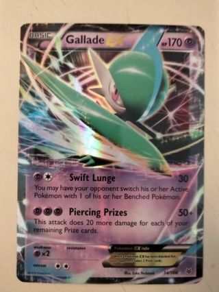 Gallade ex 34/108 rare holo nm pokemon