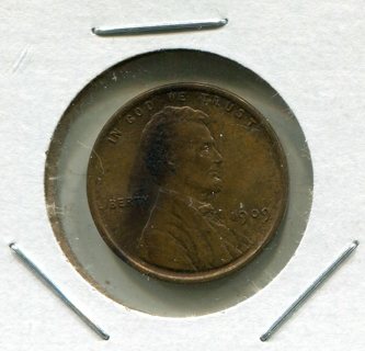 1909 P Lincoln Wheat Cent-VF/XF