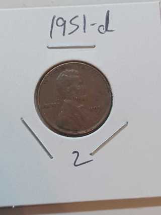1951-D Lincoln Wheat Penny! 36.2
