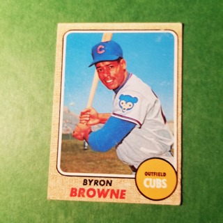 1968 - TOPPS BASEBALL CARD NO. 296 - BYRON BROWNE - CUBS