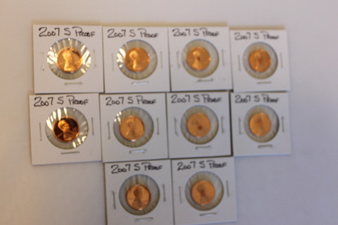 10- 2007-S PROOF PENNIES