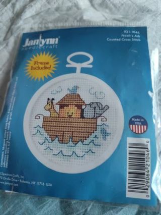 Noah ark cross stitch kit