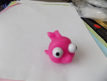 Pink squishy  rubber fish with popping eyes