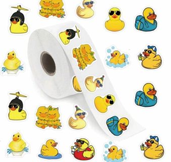 ➡️⭕(10) 1" RUBBER DUCKIE STICKERS!! (SET 1 of 2)