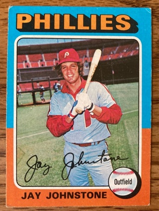 1975 Topps Jay Johnstone baseball card 