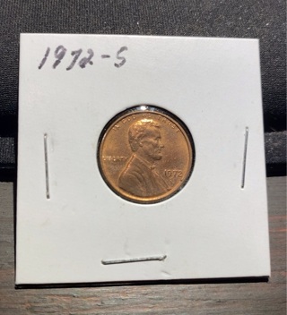 1972 S LINCOLN MEMORIAL CENT 