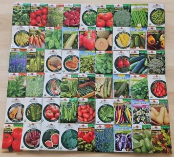 54 Packs Of Veggie, Fruit, and Herb Seeds + Bonus! LOWERED GIN!