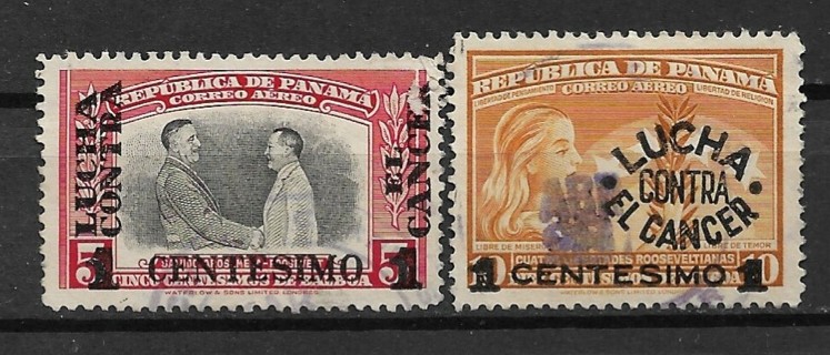 1949 Panama ScRA28-9 complete Fight Against Cancer set of 2 used