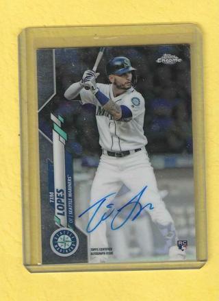 2020 Topps Chrome Tim Lopes Autograph Auto Baseball Card