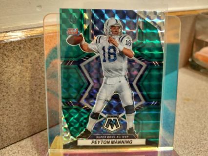 2022 MOSAIC PEYTON MANNING GREEN PRIZM # 298 INDIANAPOLIS COLTS