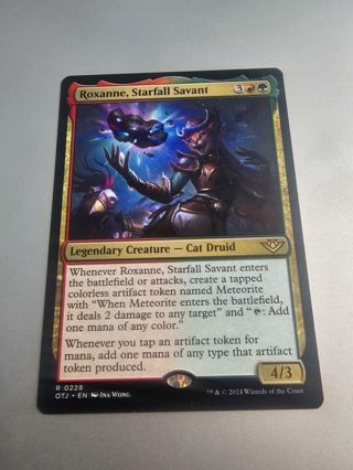 Magic the gathering mtg Roxanne Starfall Savant rare card Outlaws Thunder Junction