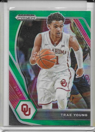 Trae Young 2021-22 Prizm Draft Prizms Green #78