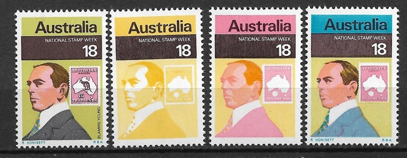 1976 Australia Sc647 & 648a-c complete Stamp Week set of 4 MNH