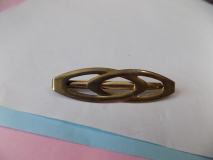 2 1/2 inch goldtone interwoven ovals barrette