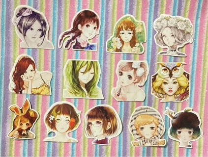 Kawaii lovely girl stickers 