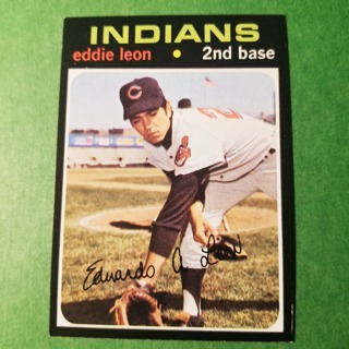  1971 Topps Vintage Baseball Card # 252 - EDDIE LEON - INDIANS - NRMT/MT