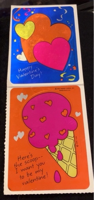 2 Vintage Valentine Stickers