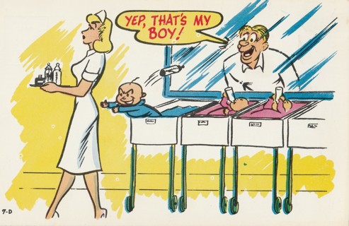 Vintage Unused Postcard: c: Comic: Yep. That's My Boy