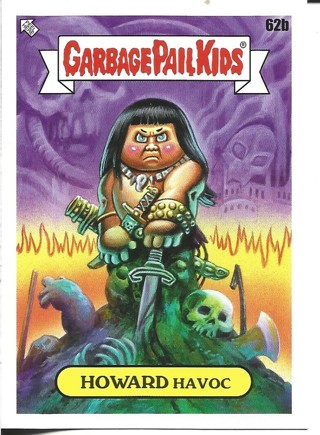 Brand New 2022 Topps Garbage Pail Kids Howard Havoc Sticker From the Book Worms Set 