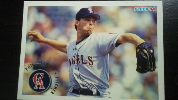 1993 FLEER PHIL LEFTWICH CALIFORNIA ANGELS BASEBALL CARD# 62