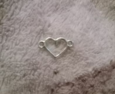 Heart charm jewelry Connector