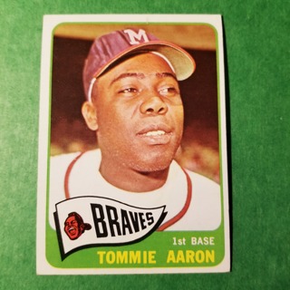 1965 - TOPPS EXMT - NRMT BASEBALL - CARD HI NO - 567 - TOMMIE AARON - BRAVES - BV= $10