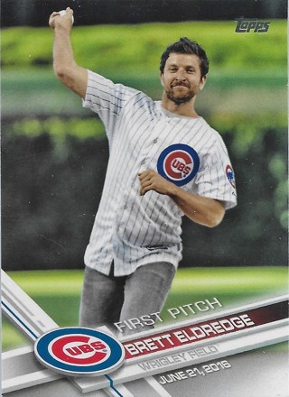 2017 Topps First Pitch #FP14 Brett Eldredge Chicago Cubs