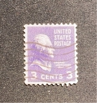 1938 THOMAS JEFFERSON THEE CENT STAMP 