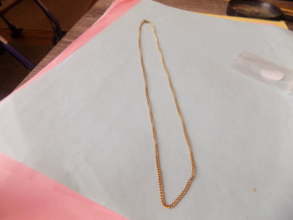 Choker style fine goldtone chain necklace