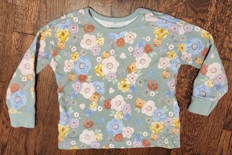 NEW - Garanimals - Girls floral print pullover shirt - size 3T