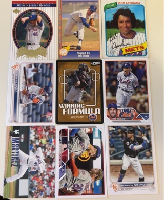 9 New York Mets baseball cards 