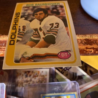 1978 topps Bob baumhower football card 