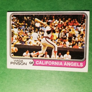 1974 - TOPPS BASEBALL CARD NO. 490 - VADA PINSON - ANGELSEWERS