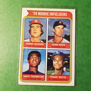 1974 - TOPPS BASEBALL CARD NO. 604 -  1974 ROOKIE INFIELDERS - NRMT+