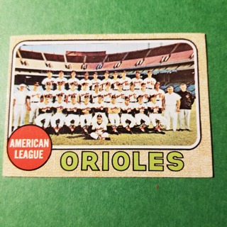 1968 - TOPPS EXMT - NRMT BASEBALL - CARD NO. 334 - BALTIMORE TEAM - ORIOLES