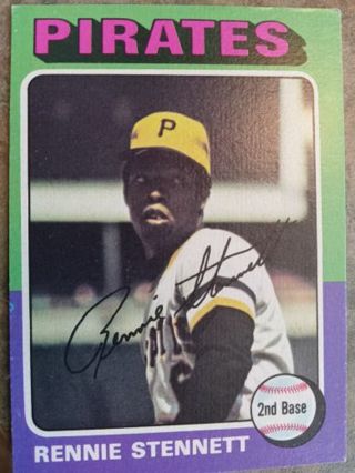 1975 TOPPS RENNIE STENNETT PITTSBURGH PIRATES BASEBALL CARD# 336