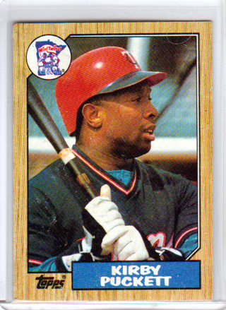 Kirby Puckett, 1987 Topps Card #450,,Minnesota Twins, HOFr, (L3)