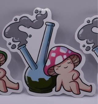 Cute Mushroom Sticker - Bong