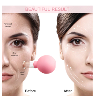 Rubber Face Massager Vacuum Cupping Face Skin Lifting Facial Cups Anti Cellulite Cup Anti-Wrinkle 