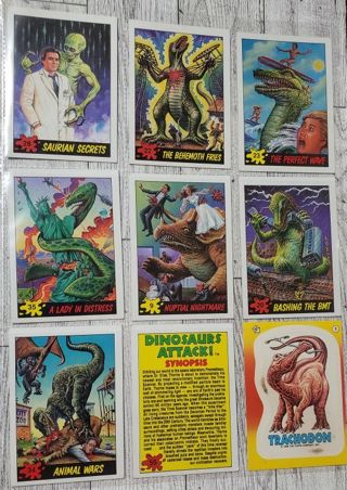 9 Dinosaur Attacks Cards 1988