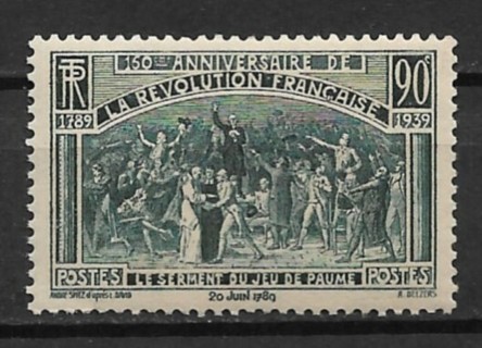 1939 France Sc390 French Revolution 150th Anniv. MNH