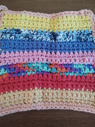 Hand Crocheted Cotton Double Thickness Potholder