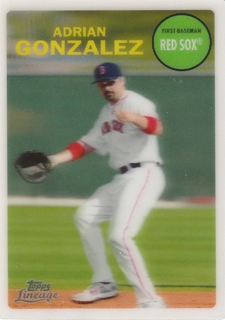 2011 Topps Lineage 3-D Adrian Gonzalez #T3D9 Boston Red Sox