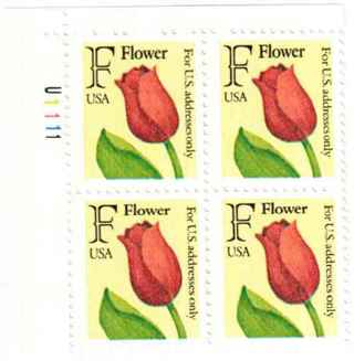 4 new tulip flower usa stamps,,gin= 4 more new usa stamps