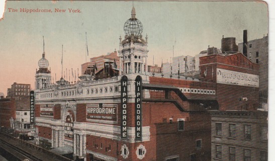 Vintage Used Postcard: (d): 1911 The Hippodrome, NYC, NY